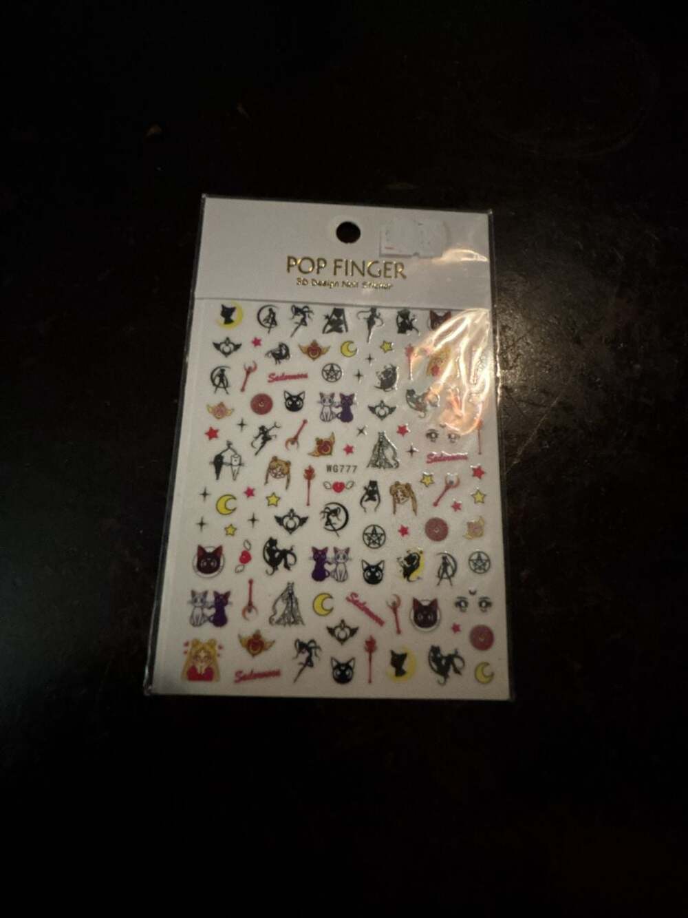 Pop Finger Sailor Moon 3D Design Nail Stickers